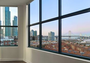 Amazing views of the San Francisco Bay, the Bay Bridge, Oracle Park, and the San Francisco city skyline